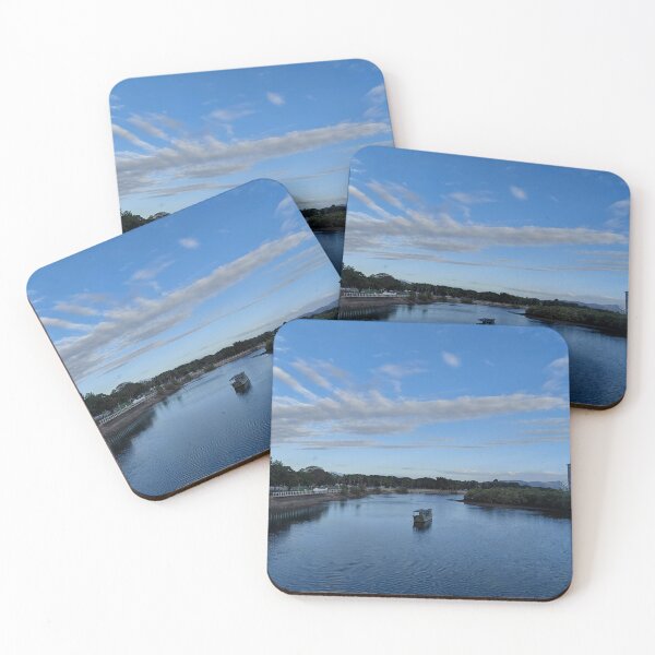 Item preview, A boat at South Townsville River during sunset designed and sold by pbchan.
