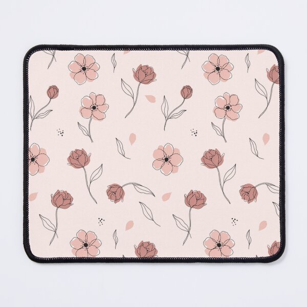 Item preview, Pink Poppy Flower Pattern – Boho Botanical Line Art Print designed and sold by NuvoraNest.