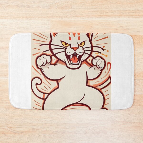 Item preview, Illustration - Stylized Aggressive Feline, Energetic Manga Expression designed and sold by World-Pets.