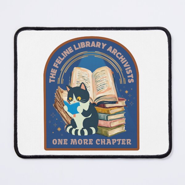 Item preview, One More Chapter Bookish Cat Feline designed and sold by aliyeus.