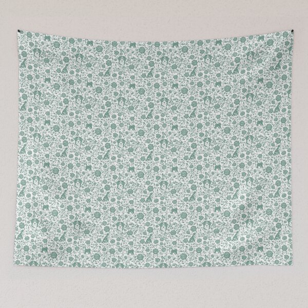 Item preview, Bernese Mountain Dog Floral Pattern | Elegant Botanical Dog Design Green designed and sold by WildLakePatterns.