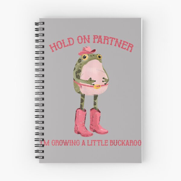 Item preview, Hold On Partner I'm Growing A Little Buckaroo Frog Pregnancy designed and sold by GreggRoss.