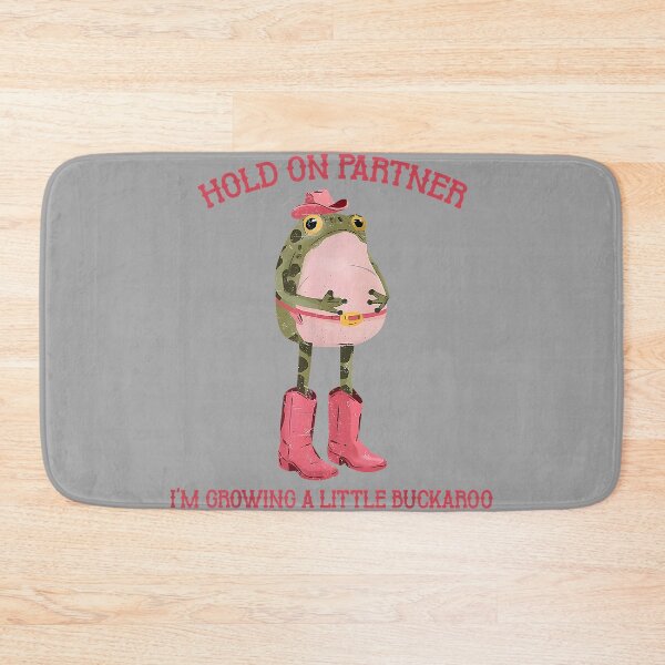Item preview, Hold On Partner I'm Growing A Little Buckaroo Frog Pregnancy designed and sold by GreggRoss.