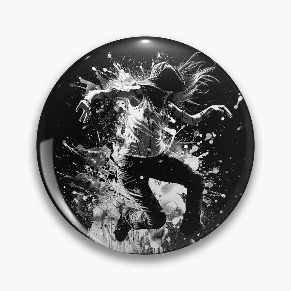 Item preview, Street Dancer in Fedora with Ink Splatter Monochrome Motion Art designed and sold by inkoutninja.