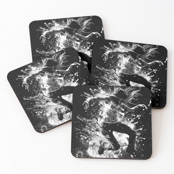 Item preview, Street Dancer in Fedora with Ink Splatter Monochrome Motion Art designed and sold by inkoutninja.