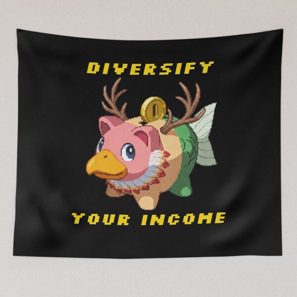 Item preview, Diversify Your Income Piggy Bank designed and sold by rayd3.