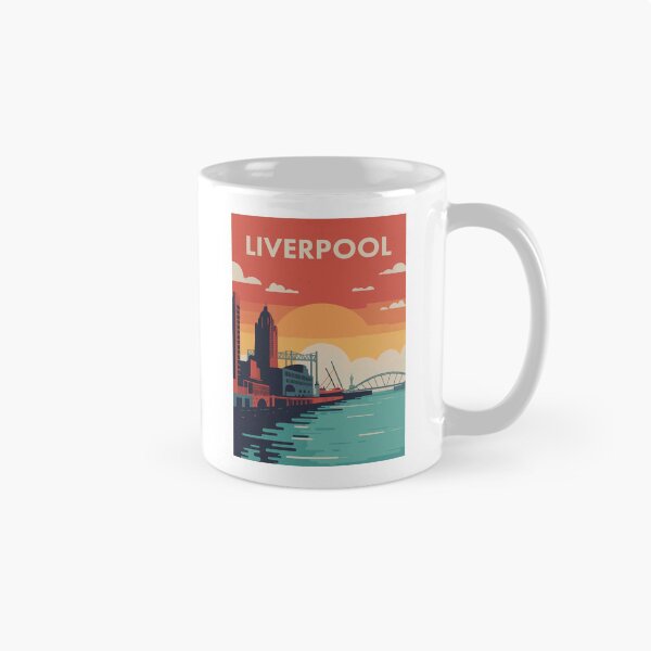 Item preview, LIVERPOOL Travel Art – Modern Waterfront City Illustration designed and sold by MarkedArtPrints.