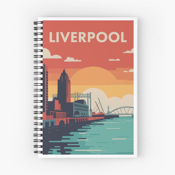 Item preview, LIVERPOOL Travel Art – Modern Waterfront City Illustration designed and sold by MarkedArtPrints.