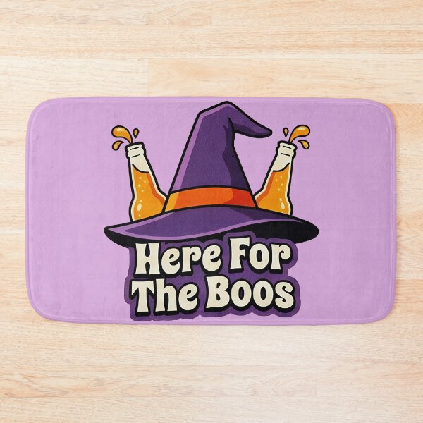 Item preview, Here For The Boos Witch Hat Beer Bottles Halloween Pun Graphic designed and sold by BKSARYLIFE.