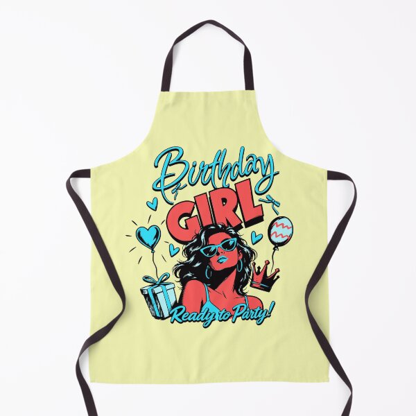 Item preview, Cool Birthday Girl Ready to Party Vintage Comic Print designed and sold by illeN-Art-World.