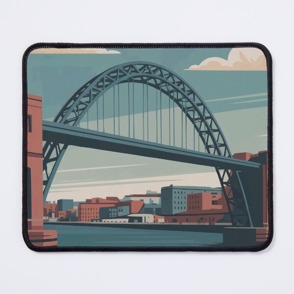 Item preview, Newcastle Upon Tyne, Modern Riverfront Wall Art designed and sold by MarkedArtPrints.