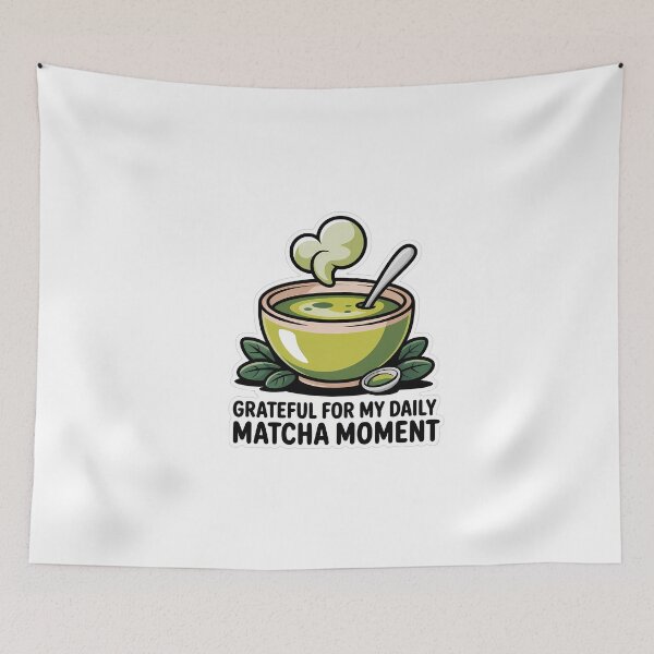 Item preview, Cute Matcha Bowl with Tea Leaves designed and sold by NiftyWrx.