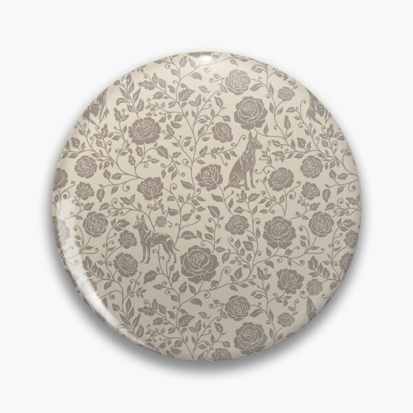 Item preview, Belgian Malinois Floral Pattern | Elegant Botanical Dog Design Sepia designed and sold by WildLakePatterns.