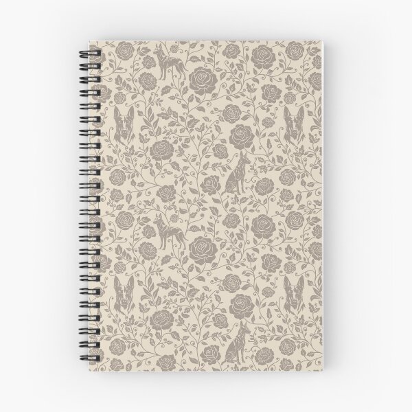 Item preview, Belgian Malinois Floral Pattern | Elegant Botanical Dog Design Sepia designed and sold by WildLakePatterns.