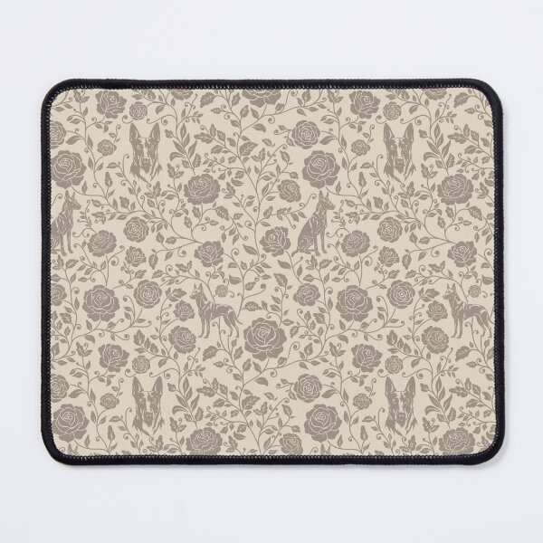 Item preview, Belgian Malinois Floral Pattern | Elegant Botanical Dog Design Sepia designed and sold by WildLakePatterns.