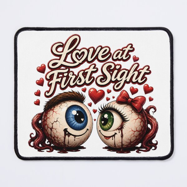 Item preview, Love at First Sight - Funny Eyeball Couple Horror Romance T-Shirt designed and sold by HorrorWorldWeb.