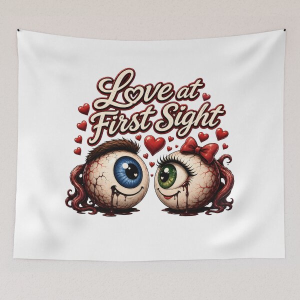 Item preview, Love at First Sight - Funny Eyeball Couple Horror Romance T-Shirt designed and sold by HorrorWorldWeb.