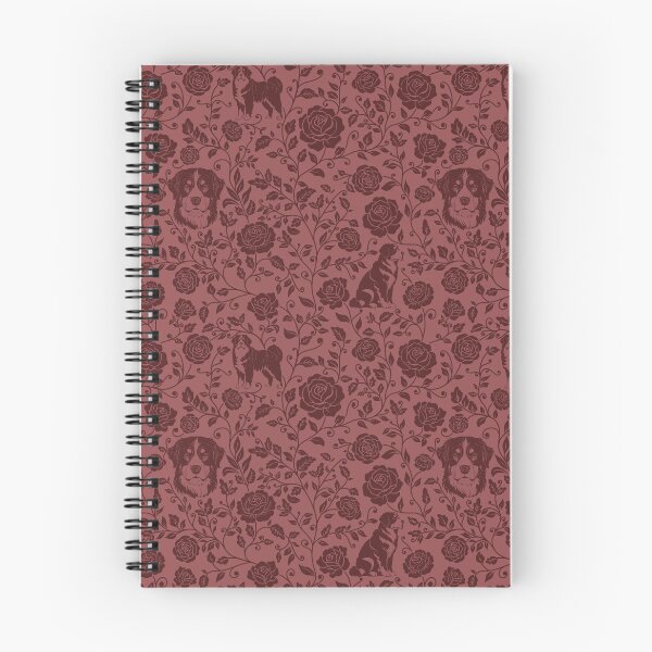 Item preview, Bernese Mountain Dog Floral Pattern | Elegant Botanical Dog Design Red designed and sold by WildLakePatterns.