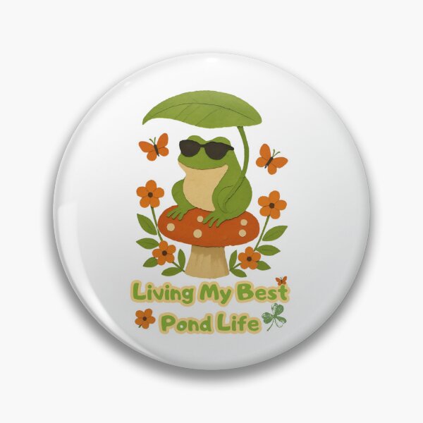 Item preview, Cute Frog on Mushroom designed and sold by LuLuStore8.
