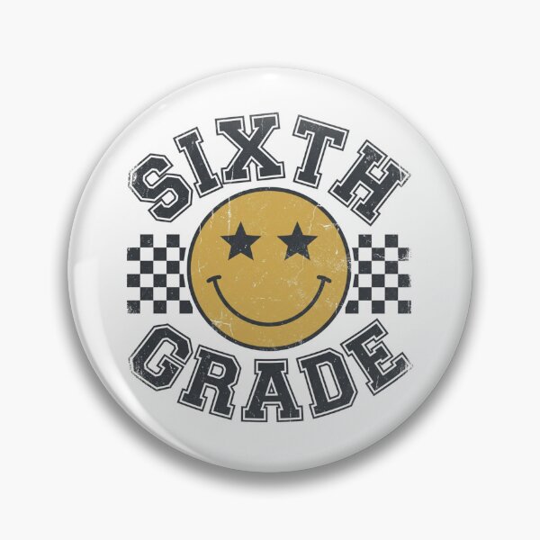 Item preview, Sixth Grade Smiley Face Art Print - Retro Groovy Star Eyes Back to School Student Gift designed and sold by raedattia.