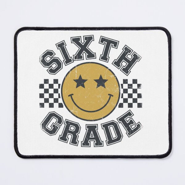 Item preview, Sixth Grade Smiley Face Art Print - Retro Groovy Star Eyes Back to School Student Gift designed and sold by raedattia.