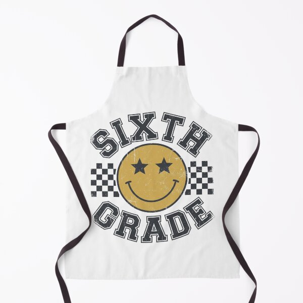Item preview, Sixth Grade Smiley Face Art Print - Retro Groovy Star Eyes Back to School Student Gift designed and sold by raedattia.