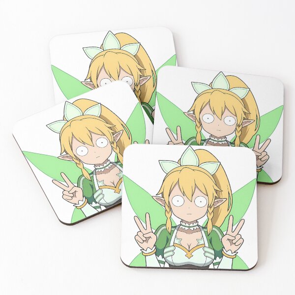 Item preview, Leafa Sword Art Online Green Fairy Double Peace Pose designed and sold by earlobejerk.