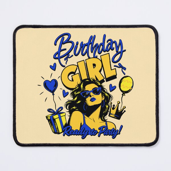 Item preview, Retro Birthday Girl Ready to Party Graphic Hoodie designed and sold by illeN-Art-World.