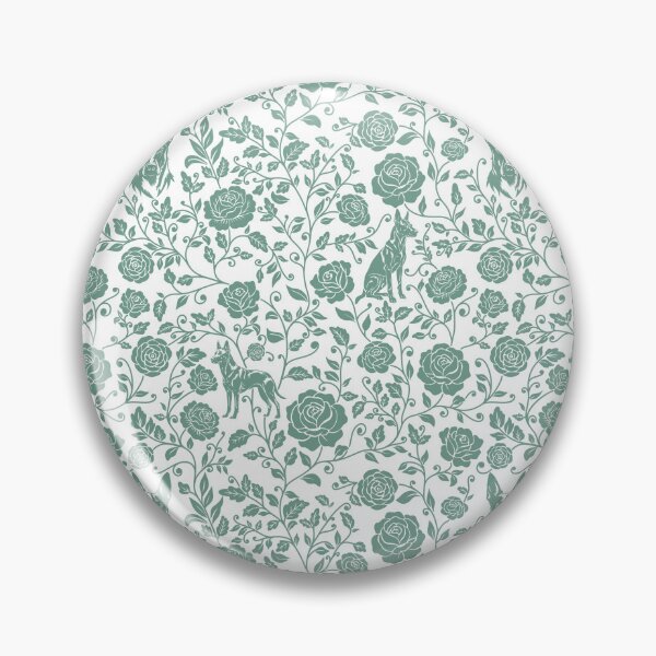 Item preview, Belgian Malinois Floral Pattern | Elegant Botanical Dog Design Green designed and sold by WildLakePatterns.