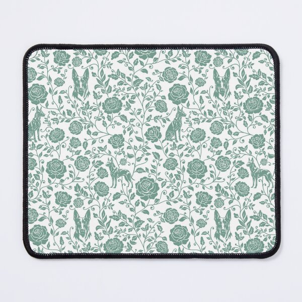 Item preview, Belgian Malinois Floral Pattern | Elegant Botanical Dog Design Green designed and sold by WildLakePatterns.