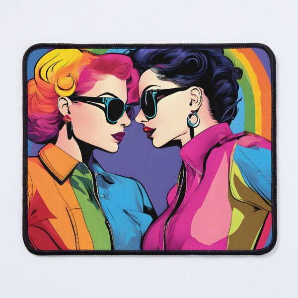 Item preview, Vintage Pop Art Lesbian Couple in Sunglasses designed and sold by whimsiqueer.