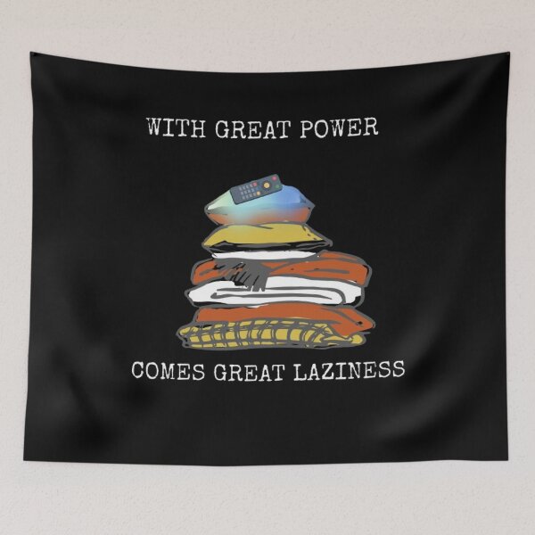 Item preview, With Great Power Comes Great Laziness Funny Super Hero Parody designed and sold by Mircea786.