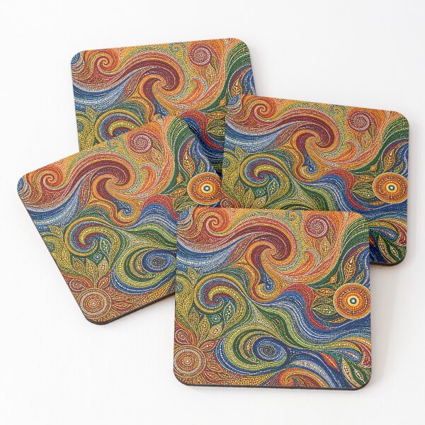 Item preview, Aboriginal Inspired Dot Art - Dreamy Swirls Pattern designed and sold by GrinGalore.