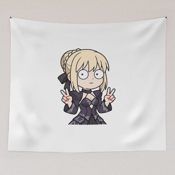 Item preview, Saber Alter Fate Stay Night Elegant Purple Peace Pose designed and sold by earlobejerk.