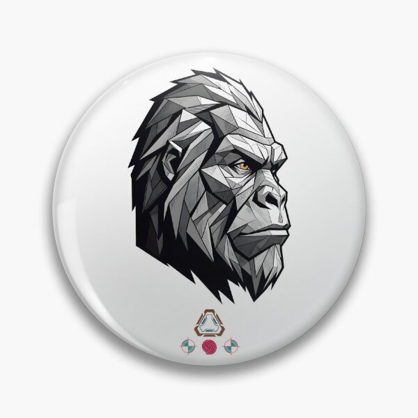 Item preview, Geometric Low-Poly Bigfoot Profile Minimalist Cryptid designed and sold by Whimsy Trail Co.