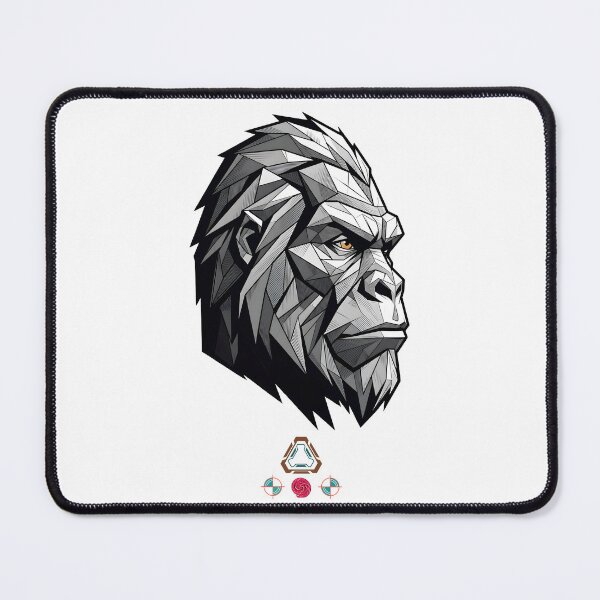 Item preview, Geometric Low-Poly Bigfoot Profile Minimalist Cryptid designed and sold by Whimsy Trail Co.