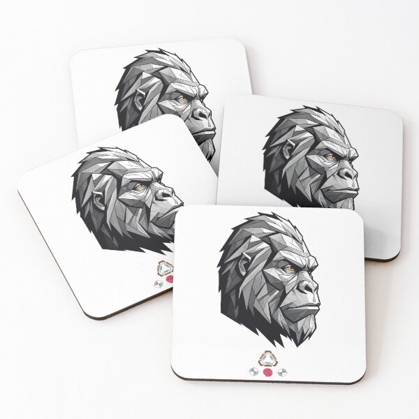 Item preview, Geometric Low-Poly Bigfoot Profile Minimalist Cryptid designed and sold by Whimsy Trail Co.