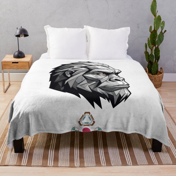 Item preview, Geometric Low-Poly Bigfoot Profile Minimalist Cryptid designed and sold by Whimsy Trail Co.