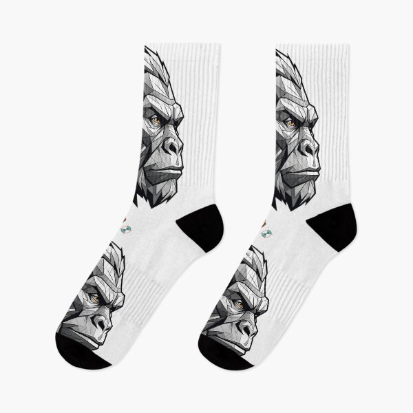 Item preview, Geometric Low-Poly Bigfoot Profile Minimalist Cryptid designed and sold by Whimsy Trail Co.