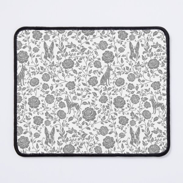 Item preview, Belgian Malinois Floral Pattern | Elegant Botanical Dog Design Grey designed and sold by WildLakePatterns.