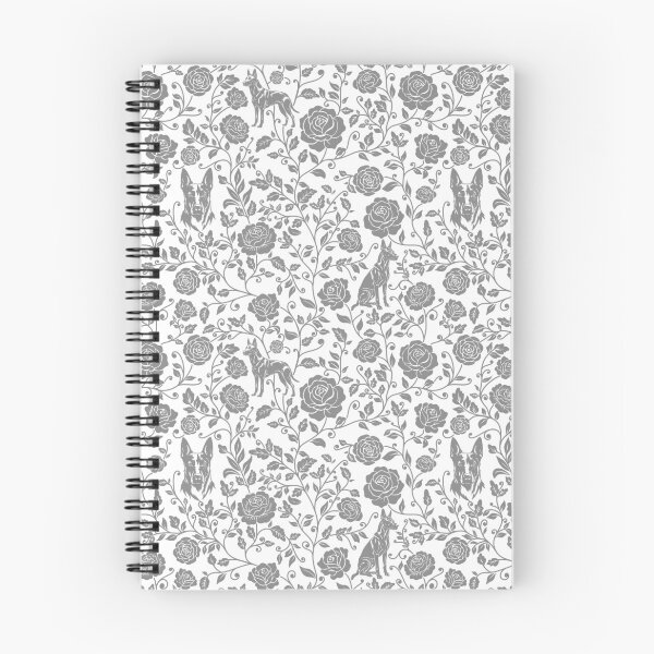 Item preview, Belgian Malinois Floral Pattern | Elegant Botanical Dog Design Grey designed and sold by WildLakePatterns.