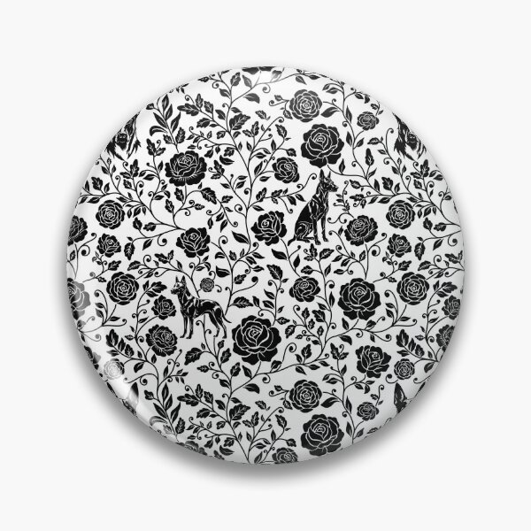 Item preview, Belgian Malinois Floral Pattern | Elegant Botanical Dog Design Black designed and sold by WildLakePatterns.
