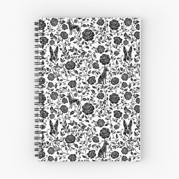 Item preview, Belgian Malinois Floral Pattern | Elegant Botanical Dog Design Black designed and sold by WildLakePatterns.