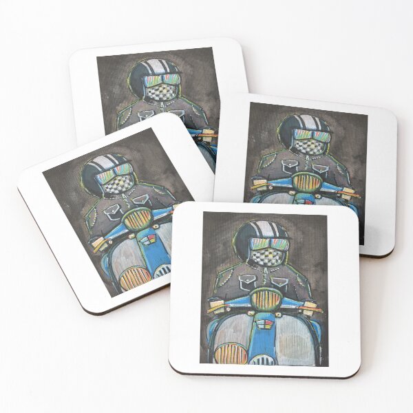 Item preview, Classic Scooter | Vintage Scooter Riders | Retro Mod Inspired Art designed and sold by GWARTGB.