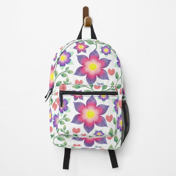Item preview, Watercolor Floral Hearts Pattern | Romantic Pink Purple Flowers Botanical Seamless Design designed and sold by HopeAndHustle.