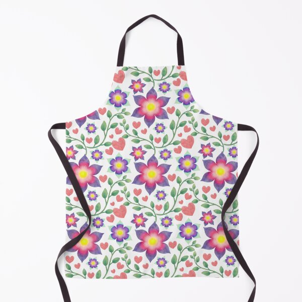 Item preview, Watercolor Floral Hearts Pattern | Romantic Pink Purple Flowers Botanical Seamless Design designed and sold by HopeAndHustle.