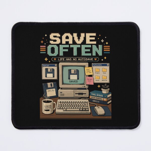 Item preview, Save Often – Life Has No Autosave | Retro Computer Graphic T-Shirt designed and sold by JIMBOEE.