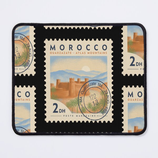 Item preview, Ouarzazate Morocco Desert Fort Atlas Ridge Stamp Sticker designed and sold by stickercuffs.