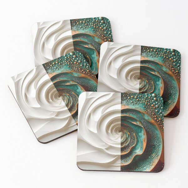 Item preview, Dual Spiral in Copper and White designed and sold by Vicky Brago-Mitchell®.