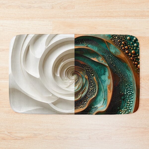 Item preview, Dual Spiral in Copper and White designed and sold by Vicky Brago-Mitchell®.